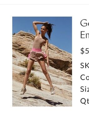 Get Your Flirt On Embroidered Shorts - Pink Moon Rock Combo